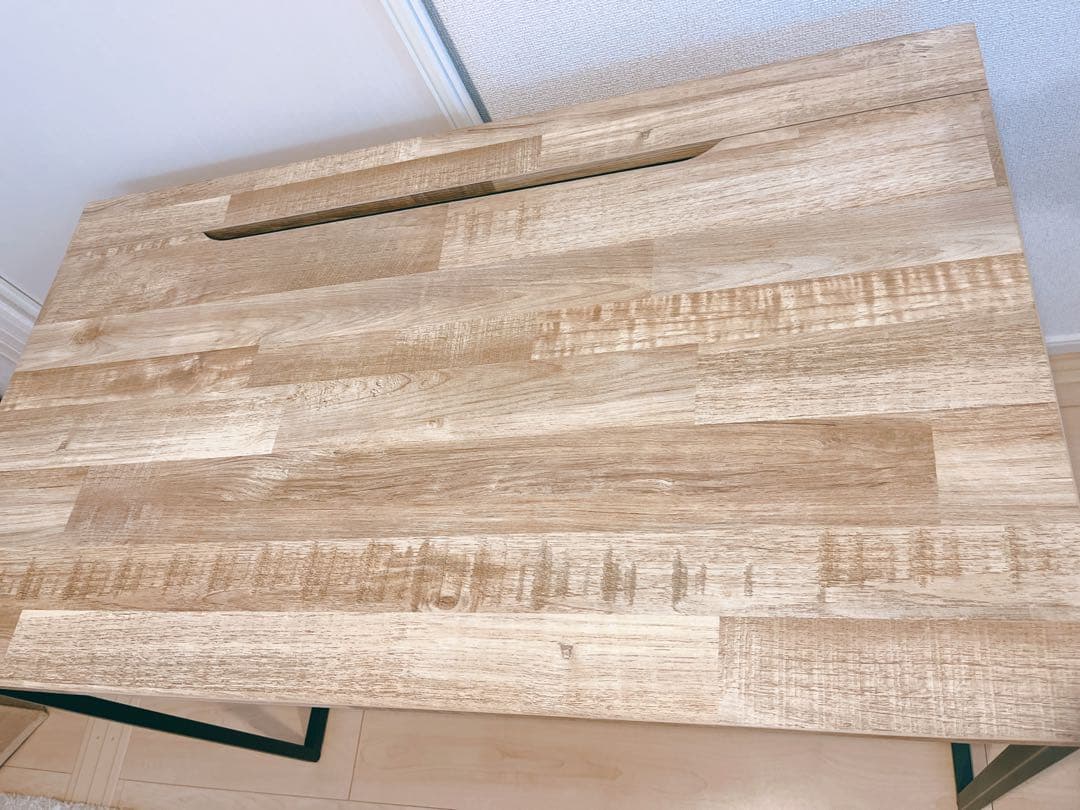 木目調デスク 幅98 スチール脚