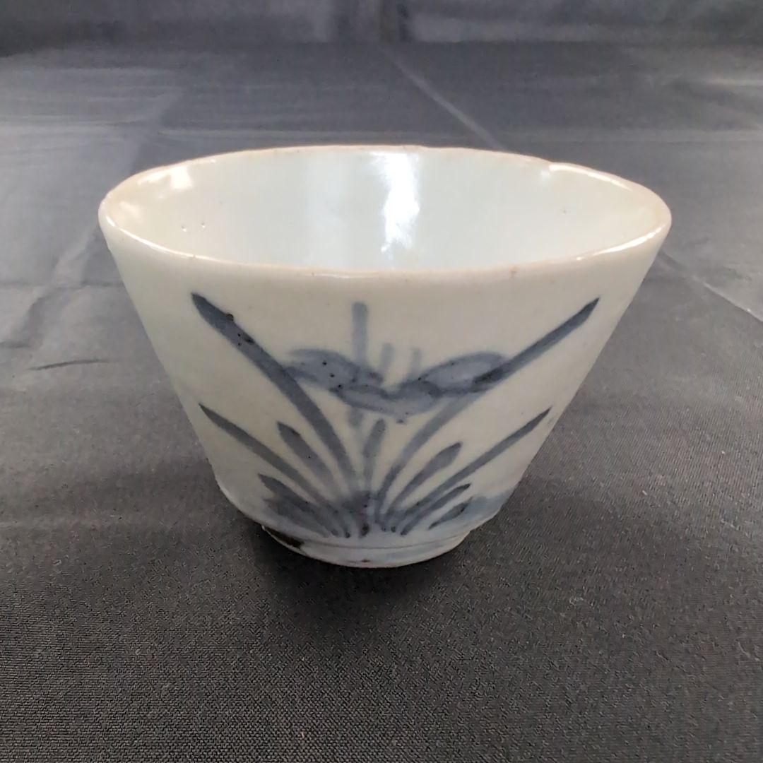 初期伊万里そば猪口 古伊万里そば猪口 厚底 高台付き 合わせ箱付き