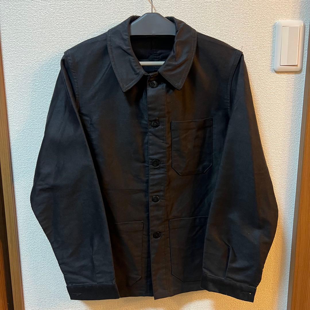 60s デッドストック フレンチワーク ブラックモールスキンジャケット