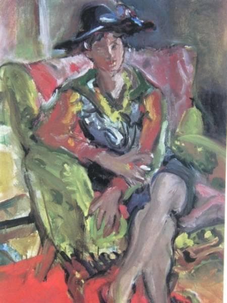 原 精一、少女座像、高級希少画集画、版上サイン入 新品額付