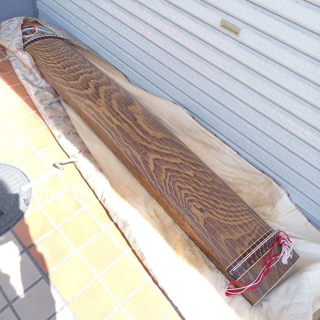 和楽器 琴 くり甲 紅木 上角巻 琴柱付属