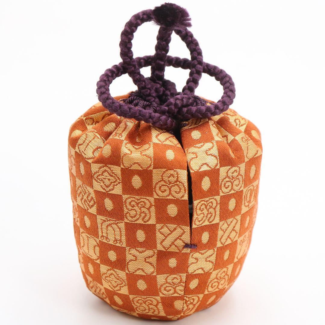 無銘 真塗 中棗 茶道具 遠州緞子仕覆付　C816　N1