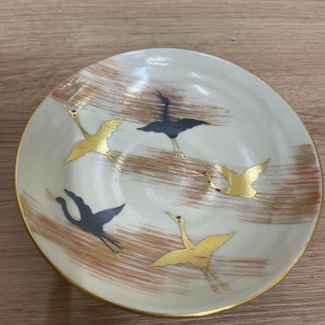 十六代永楽善五郎 (即全)作 鶴　お正月　小皿　インテリアにも！！