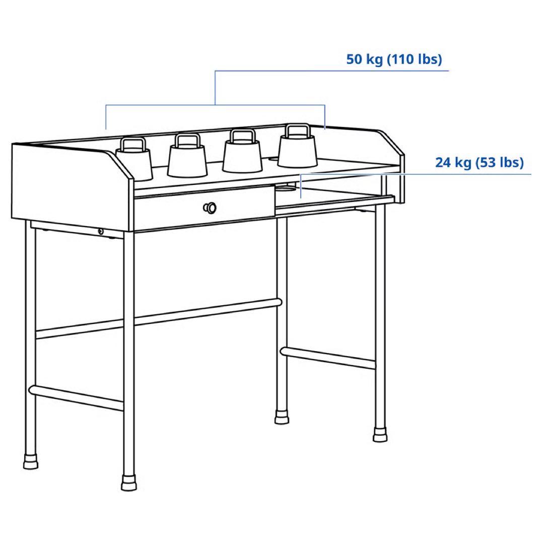 IKEA HAUGA ベージュ パソコンデスク