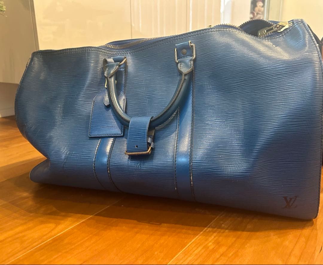 【送料込み】　LV ボストンバッグ　ブルー※説明文お読みください