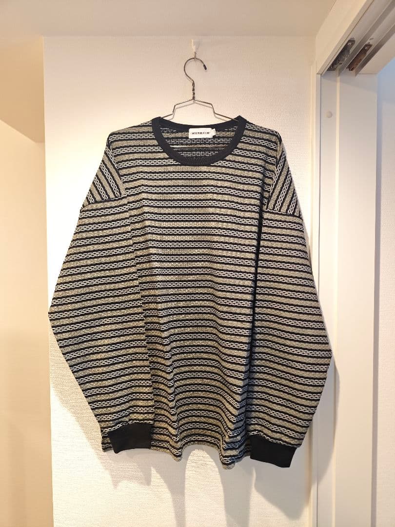 COOTIE (クーティー)　 Jacquard Border L/S Tee