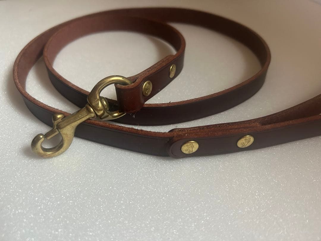 IL BISONTE 犬用品　茶　イルビゾンテ ドッグ　リード　首輪　セット