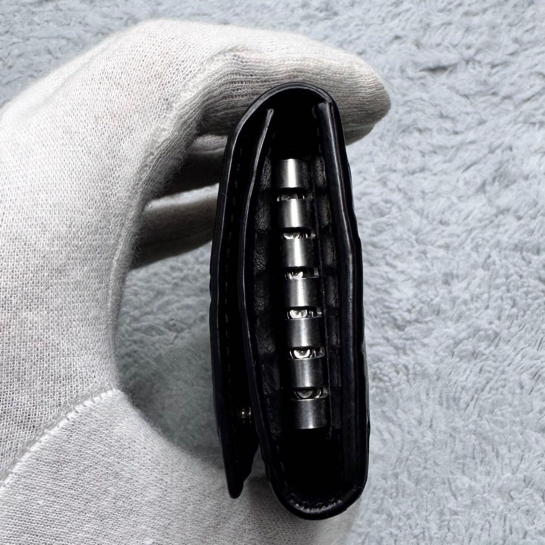 RFID ボッテガヴェネタ キーケース マキシイントレチャート 6連 黒