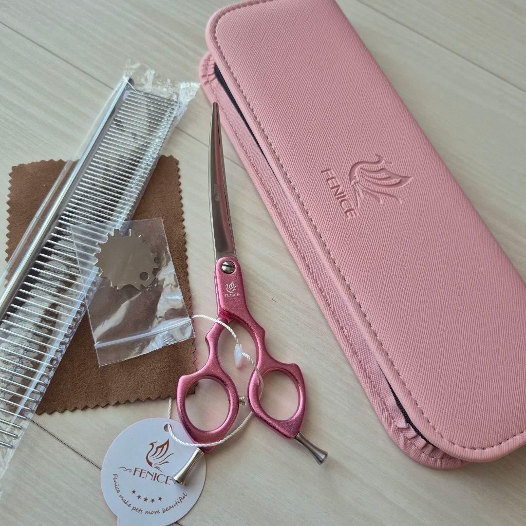 新品★フェニーチェ 6.5in★軽量アルミ カーブシザー★軽量トリミングシザー