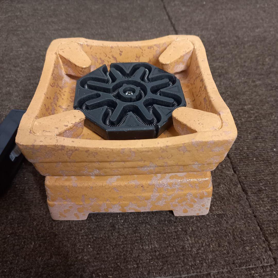 【未使用】野々田商店 卓上 江戸火鉢 電熱器 伊羅保 茶道具 コンロ