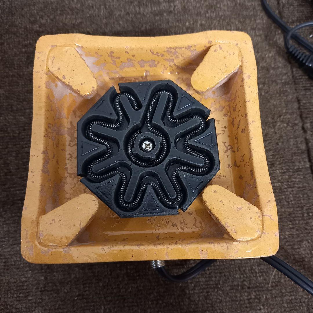 【未使用】野々田商店 卓上 江戸火鉢 電熱器 伊羅保 茶道具 コンロ