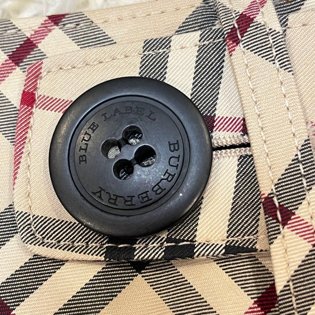 BURBERRY BLUELABELノバチェック　プリーツヒダスカート膝丈ベルト