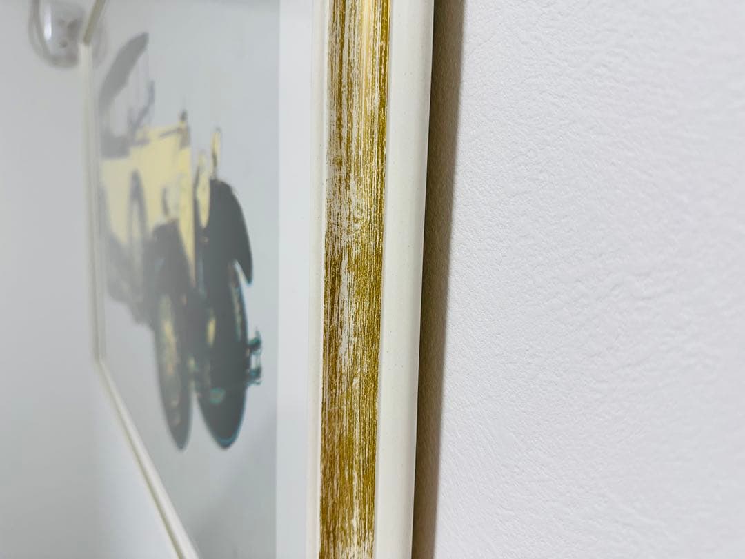 【アンディウォーホル】大型額装メルセデスアート　黄色い車