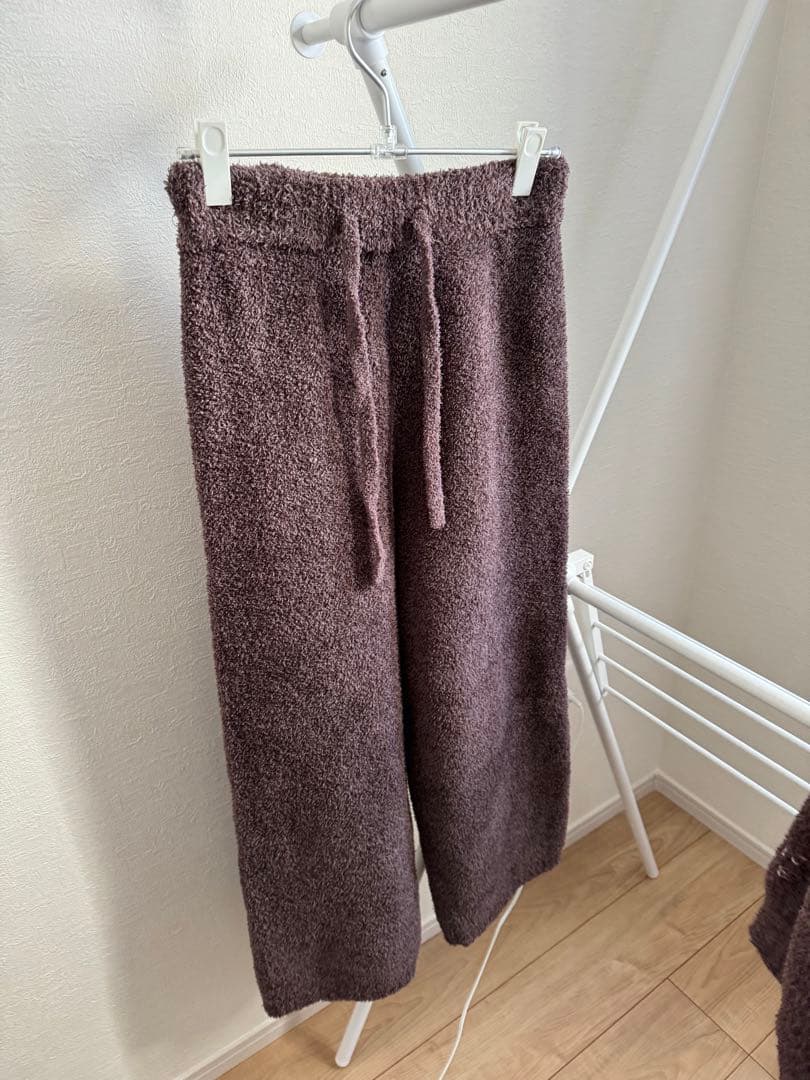 ジェラートピケ　ブラウン クマ刺繍 ルームウェア セットアップ　ジェラピケ