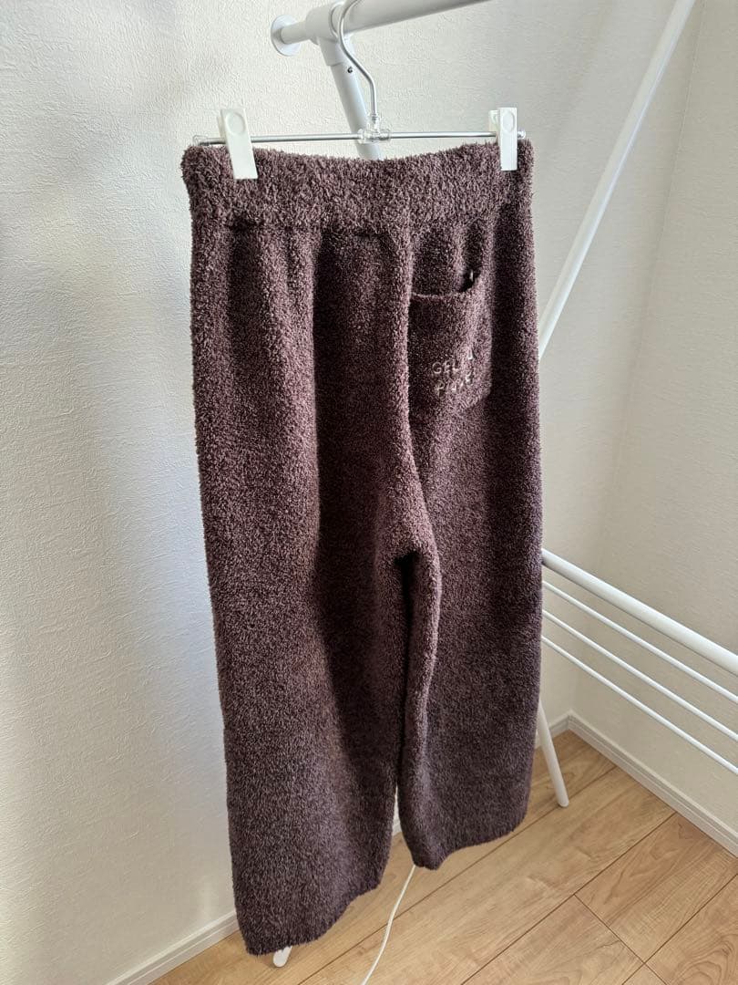 ジェラートピケ　ブラウン クマ刺繍 ルームウェア セットアップ　ジェラピケ