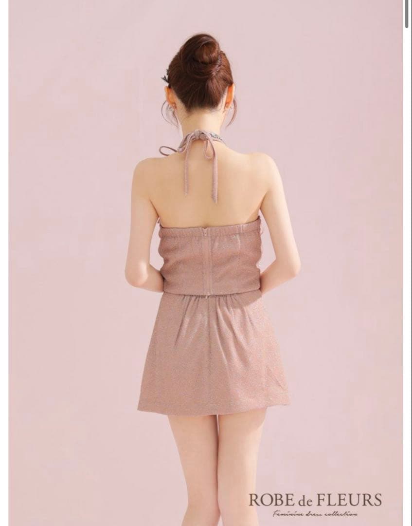 ROBE de FLEURS ベージュドレス Sサイズ