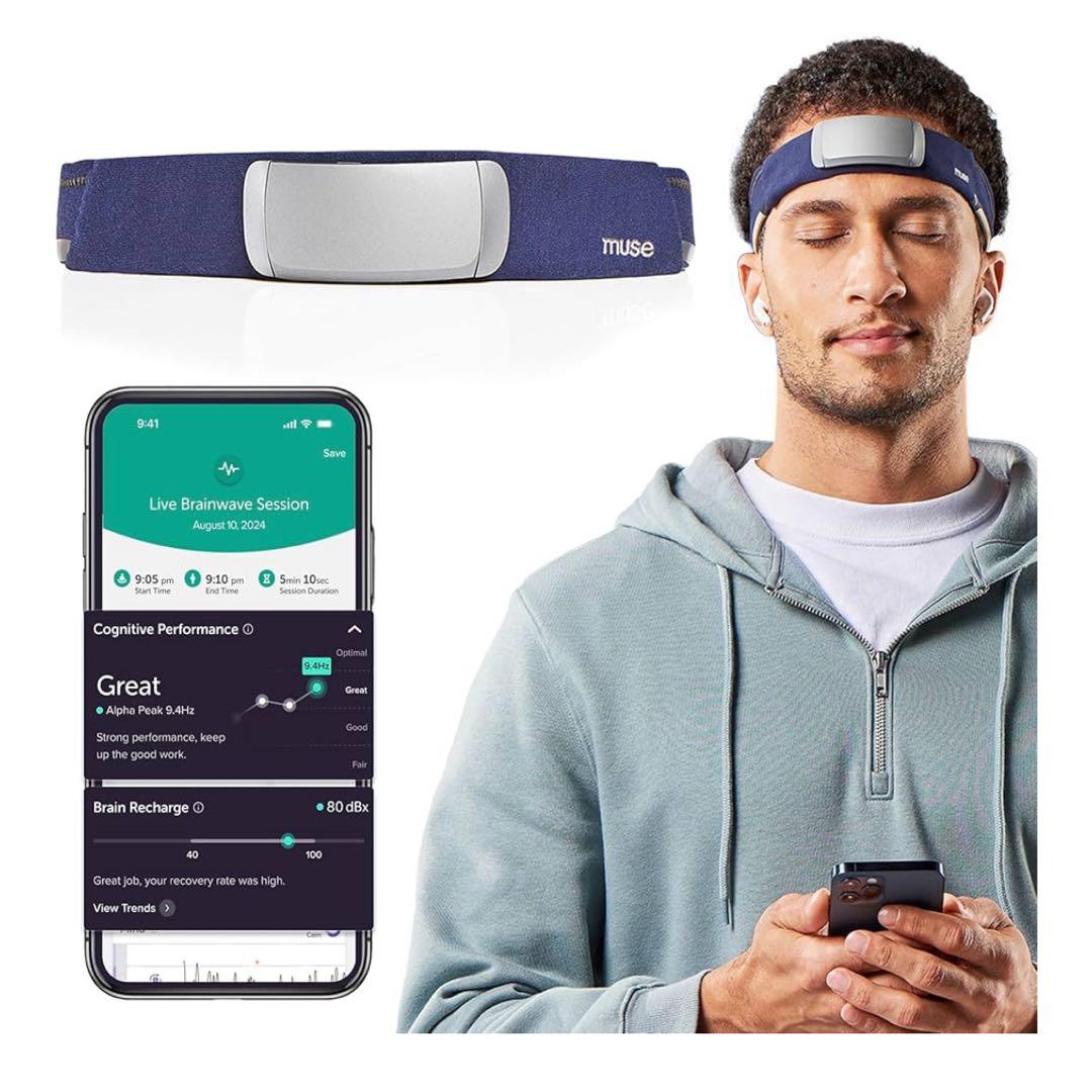 脳波デバイス MuseS【日本語マニュアル付き】 瞑想 マインドフルネス