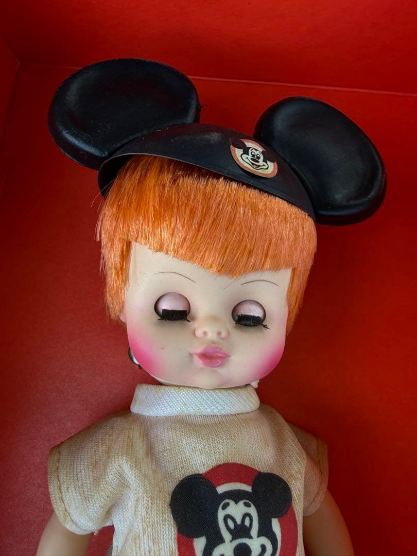 60s Disneyland マウスケティア人形 箱付 24cm 高級ビンテージ