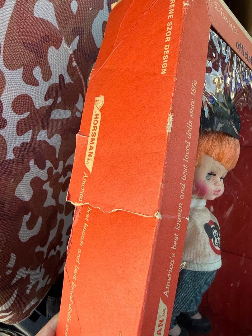 60s Disneyland マウスケティア人形 箱付 24cm 高級ビンテージ