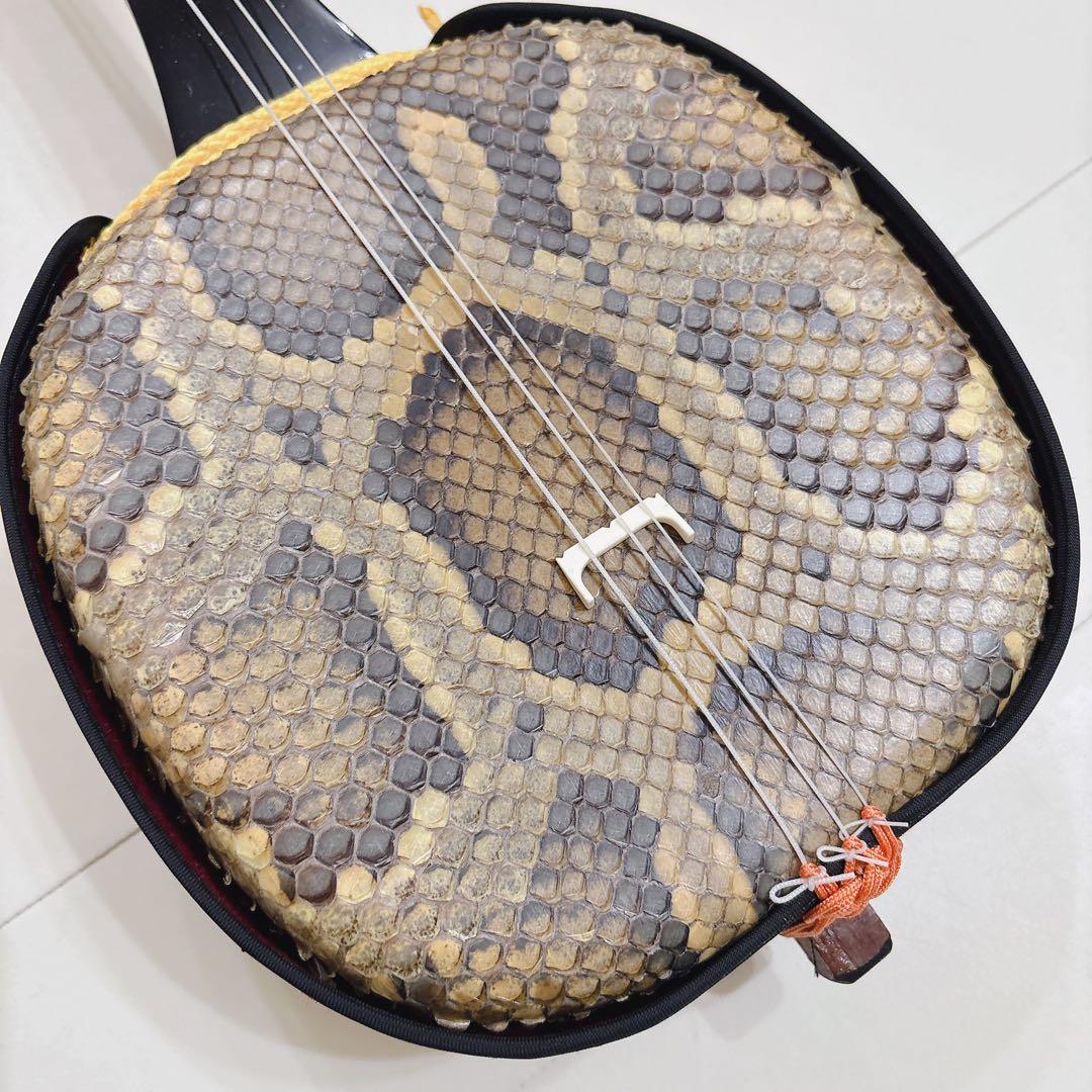 三線 本革 ケース 教本付き