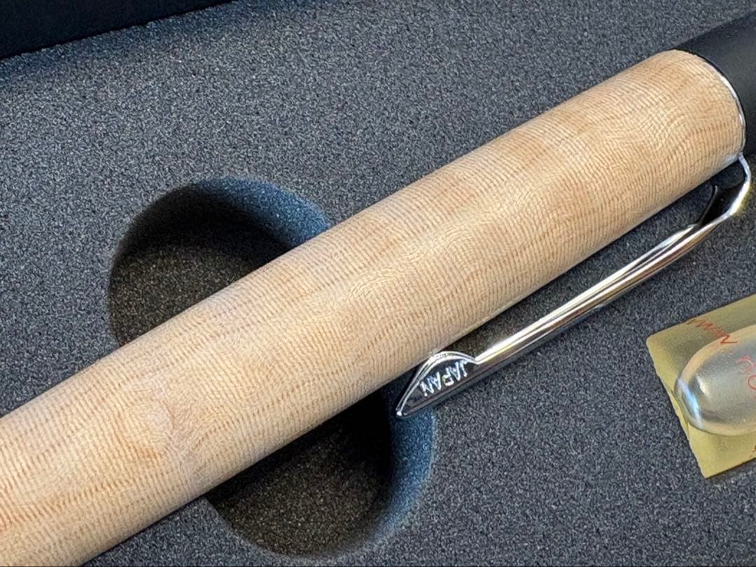 野原工芸 栃縮杢 ロータリー ボールペン シルバー金具 新品・未使用品