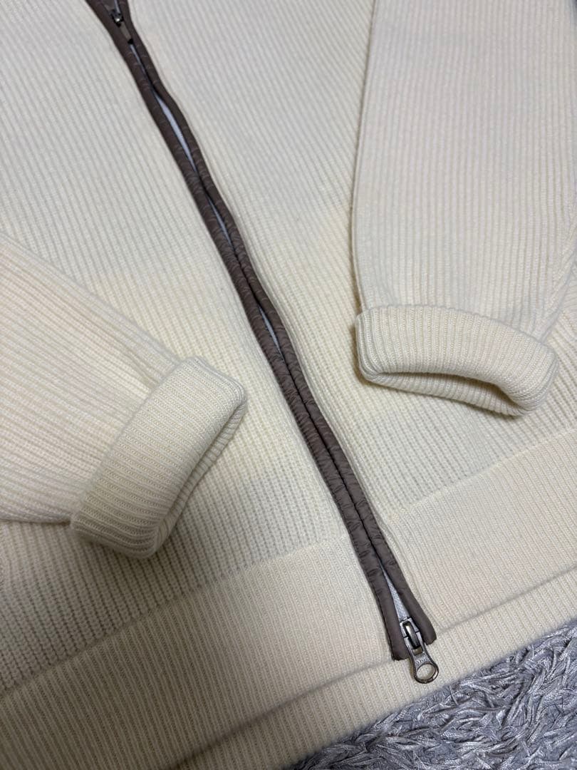 【美品54サイズ】グランサッソ ニット 切替 ダウンジャケット イタリア製