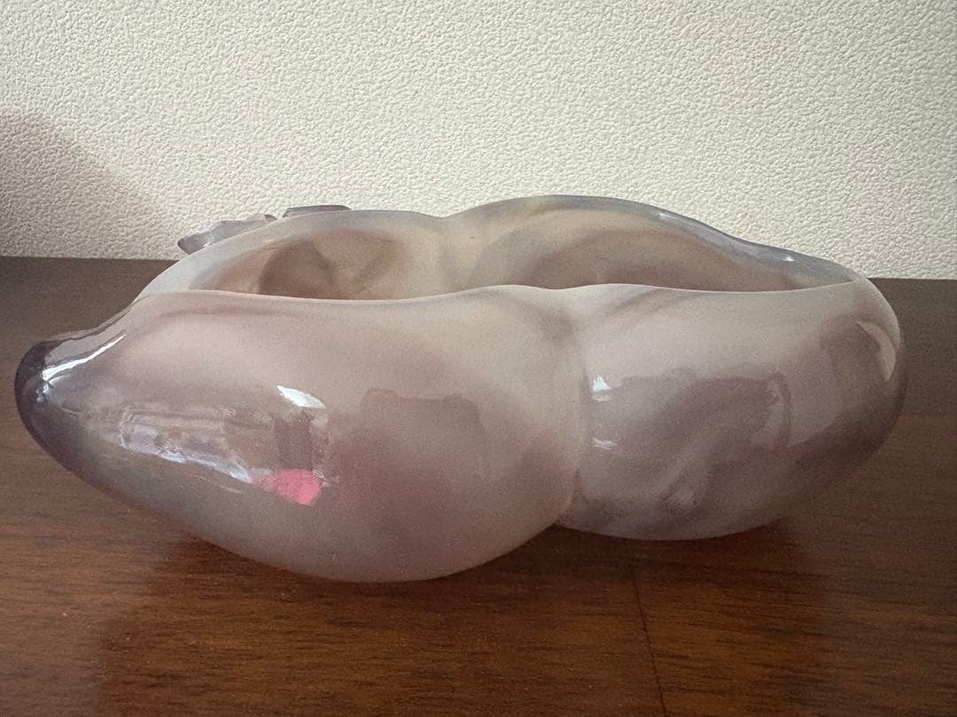 瑪瑙　置物　瓢箪形　小物入れ　時代物 メノウ　彫刻 骨董品 中国古玩 783g