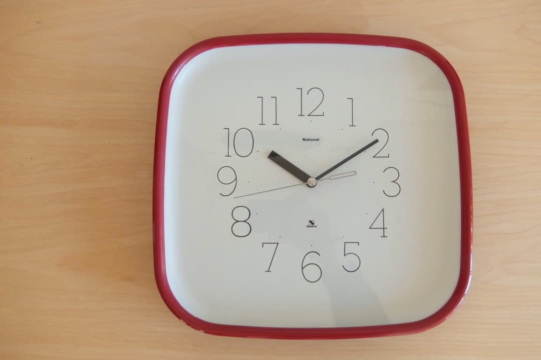 【美品＆動作確認済】80’sポストモダン アシメントリーデザインが魅力のクロック