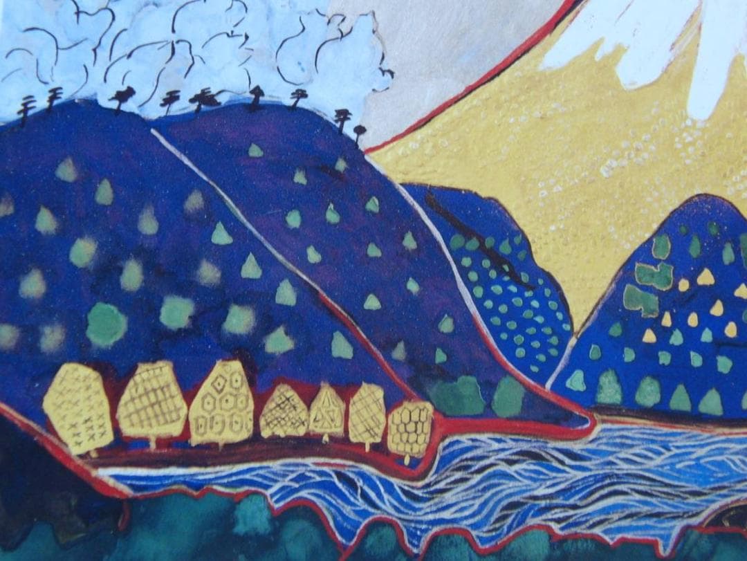 片岡 球子、【初夏の富士】、大判、入手困難、希少・画集画、状態良好