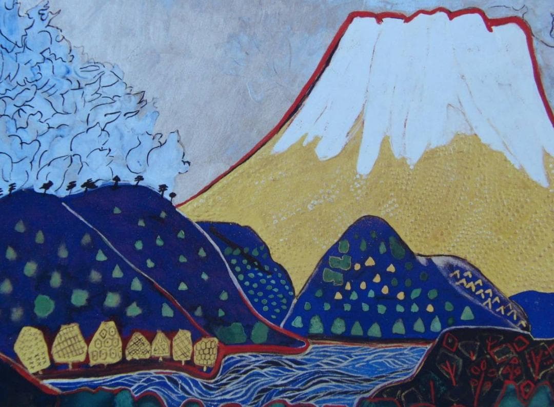 片岡 球子、【初夏の富士】、大判、入手困難、希少・画集画、状態良好