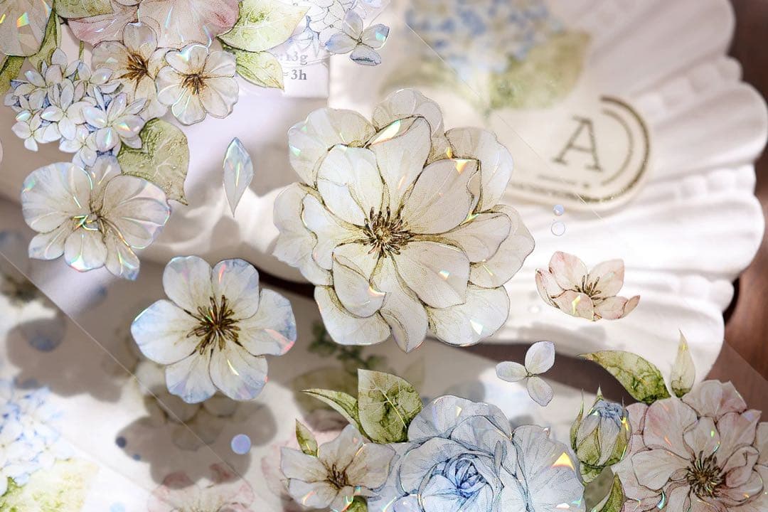 小白家文創《甜梦蓝》海外マスキングテープ　マステ 【2523】