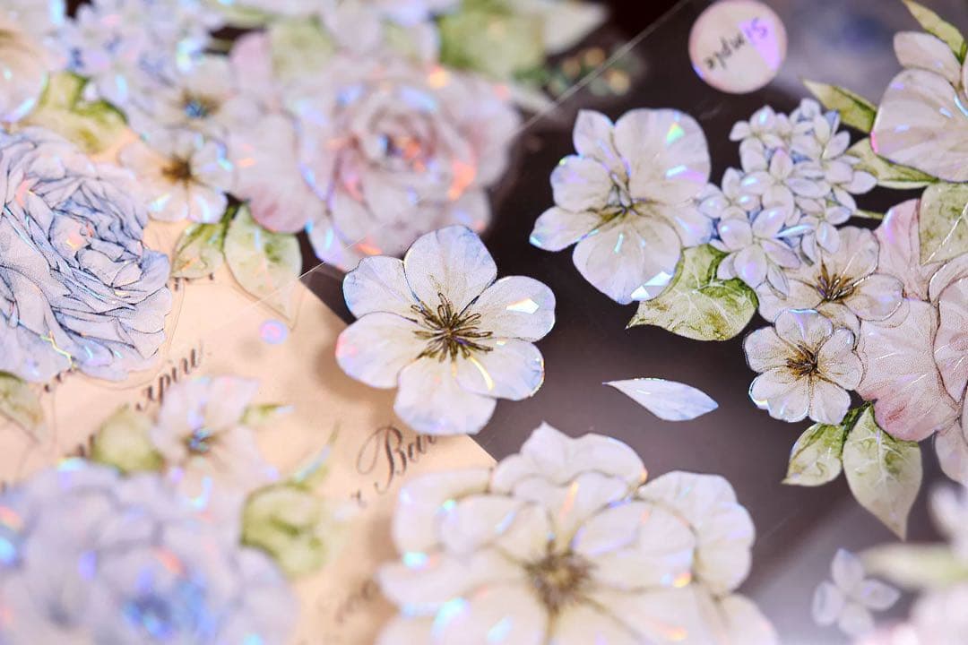 小白家文創《甜梦蓝》海外マスキングテープ　マステ 【2523】