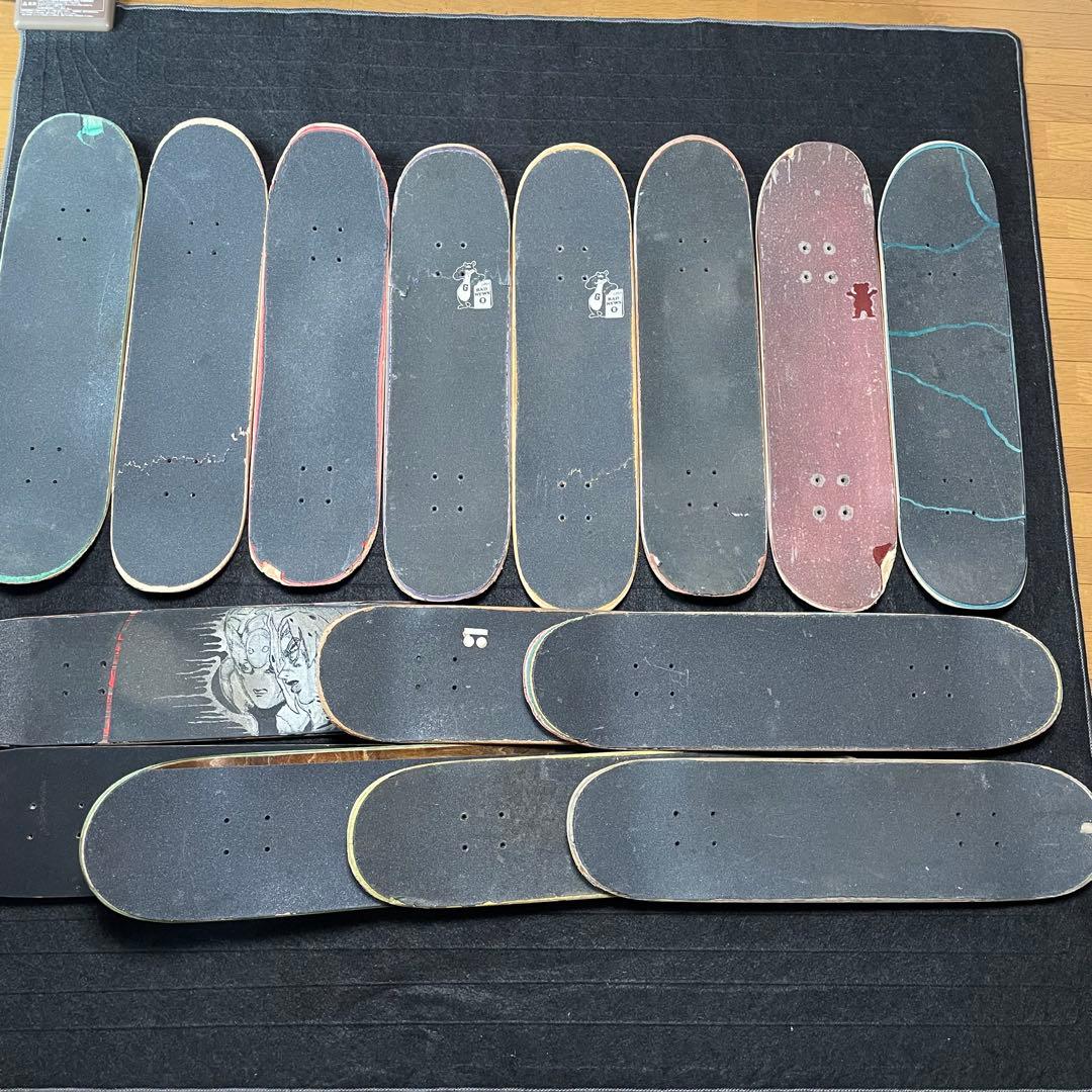 廃デッキ　スケボーデッキ　DIY まとめ売り　スケートボードデッキ　15枚