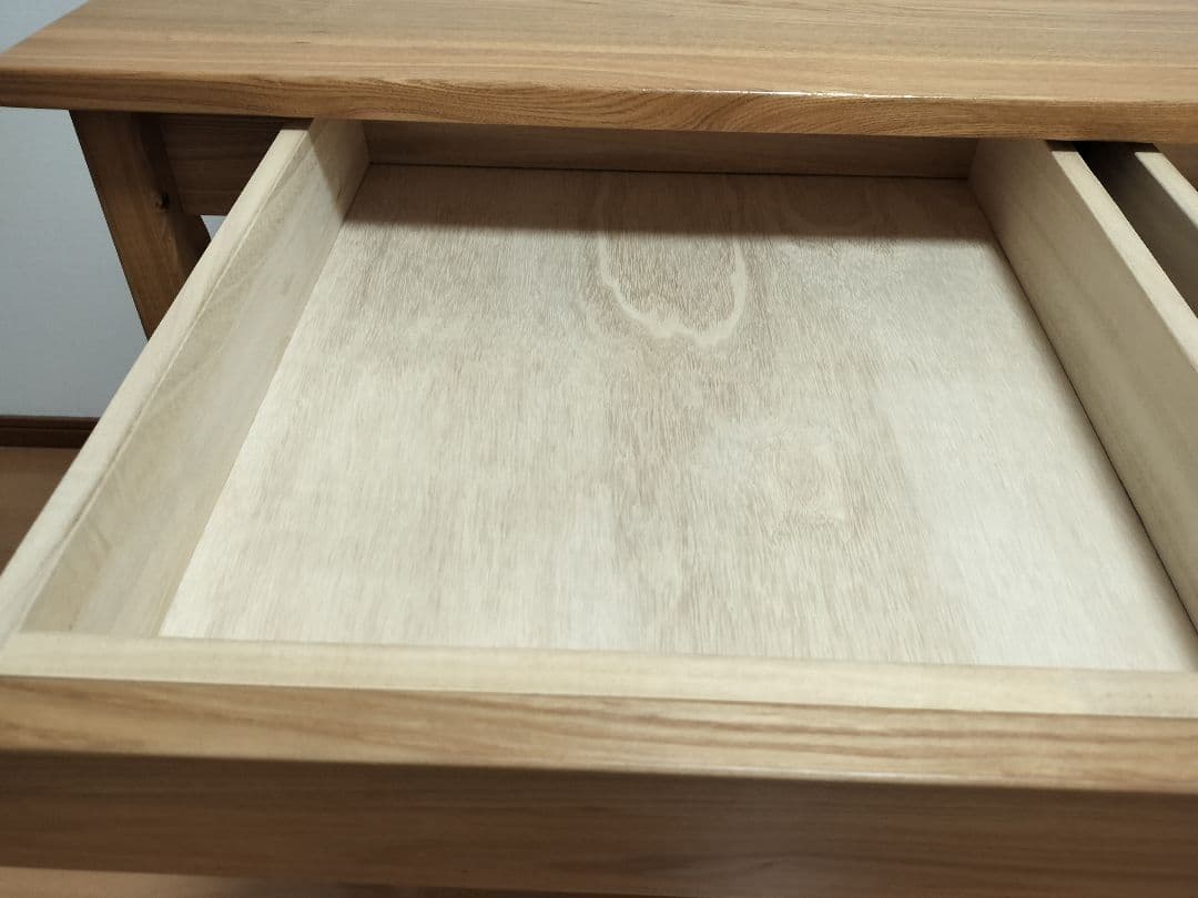 【値下げ】パソコンデスク タモ材 155cm幅