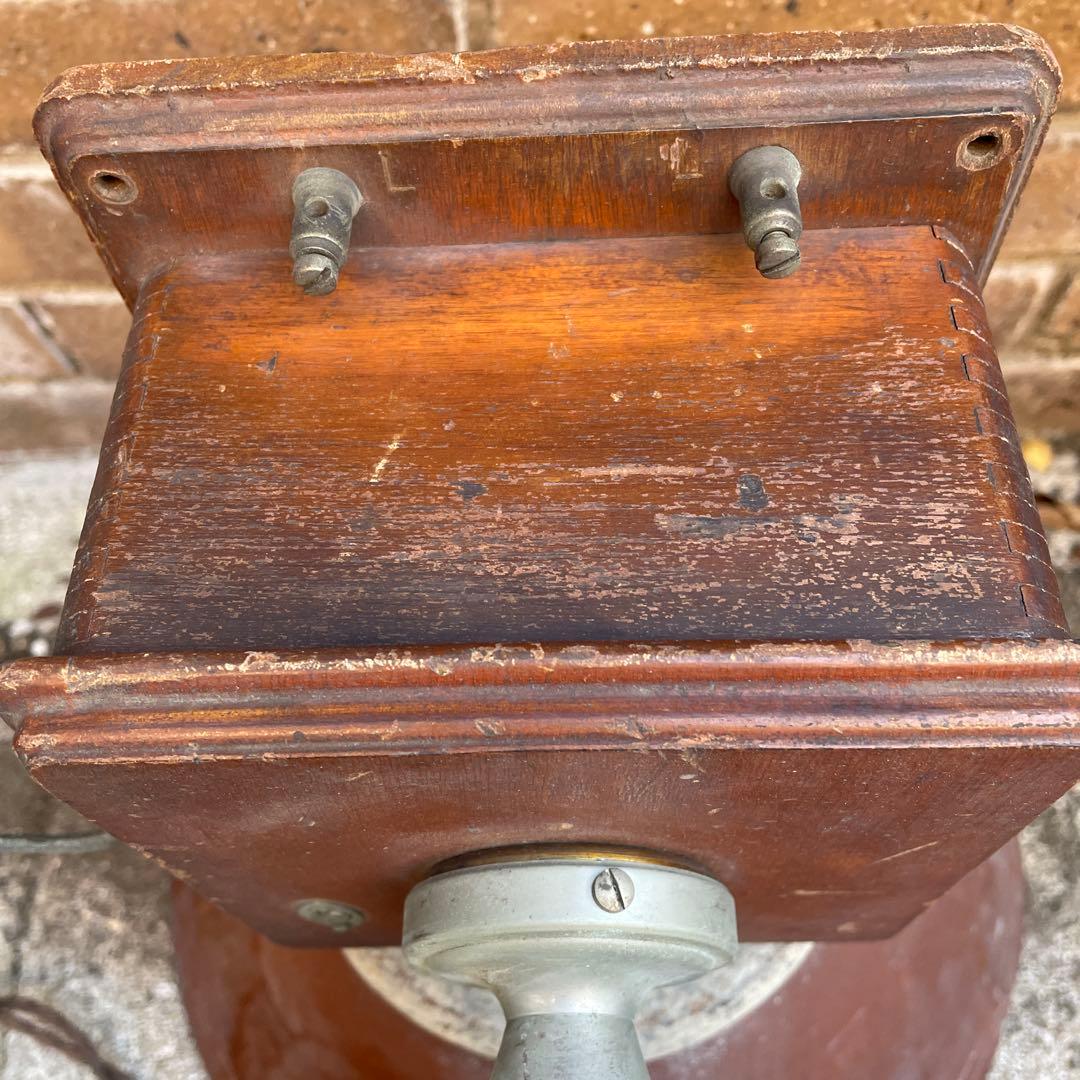 A 国鉄廃品 鉄道廃品 デルビル磁石式壁掛電話機　レトロ壁掛け電話機　国鉄電話機