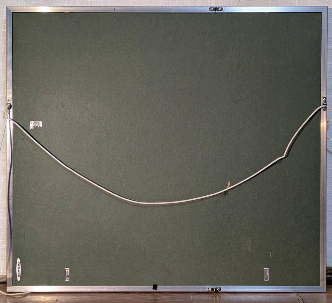 【真作】絵画　岡新市　油彩10号　冬の並木道　静寂の森風景　冬景色　Y153