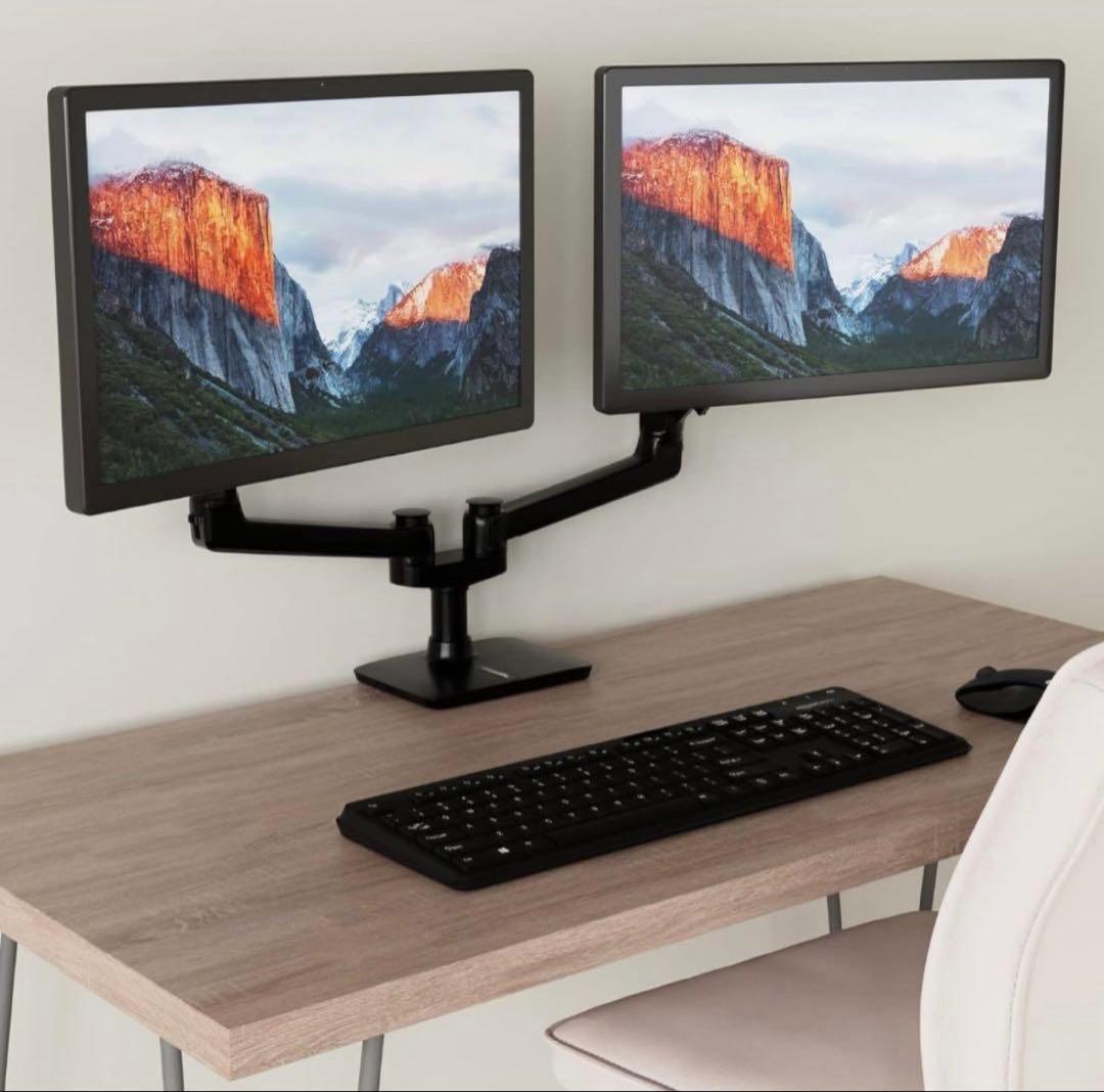 Amazonベーシック モニターアーム デュアル-ディスプレイタイプ 32インチ