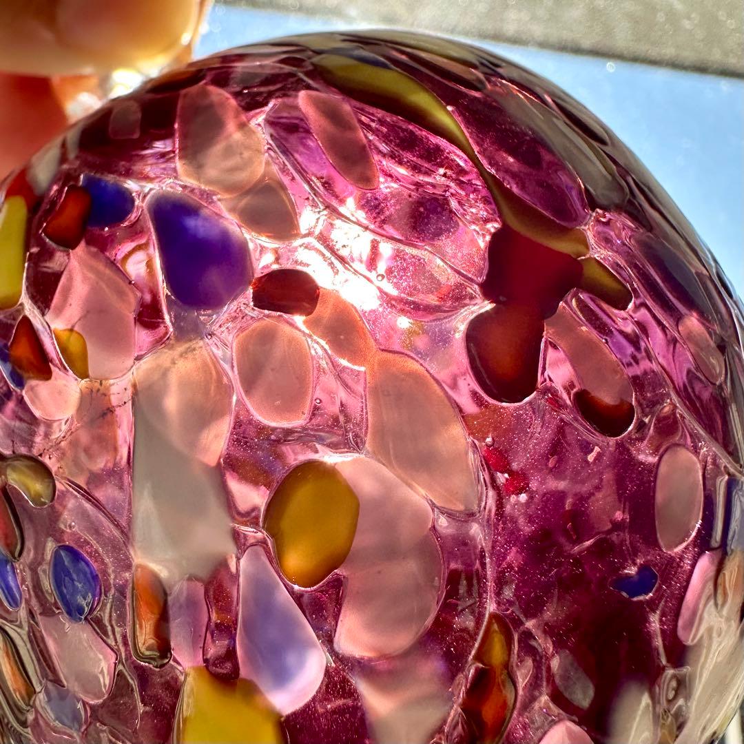 ムラノグラス　クリスマス オーナメント ボール　パープル