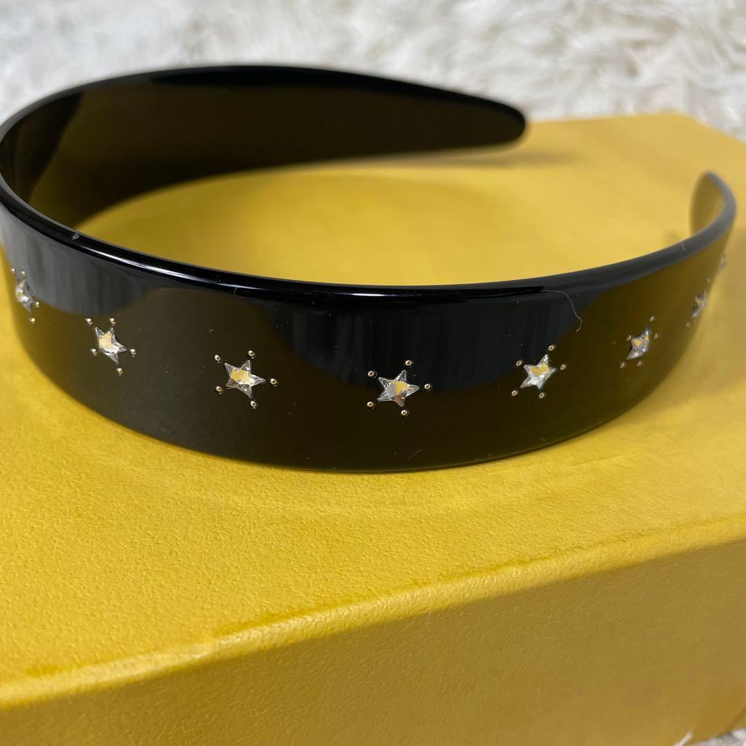 美品　GUCCI グッチ　カチューシャ　ビジュー　ブラック　黒　GG