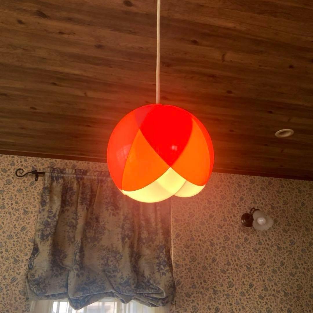 昭和レトロ　チューリップライト　当時物　ペンダントライト　レトロポップ