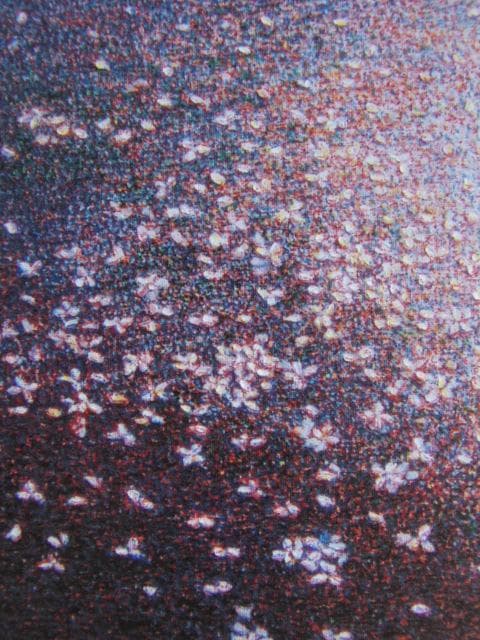 馬込次雄、水面の桜、希少な画集より、新品高級額、額装付、状態良好