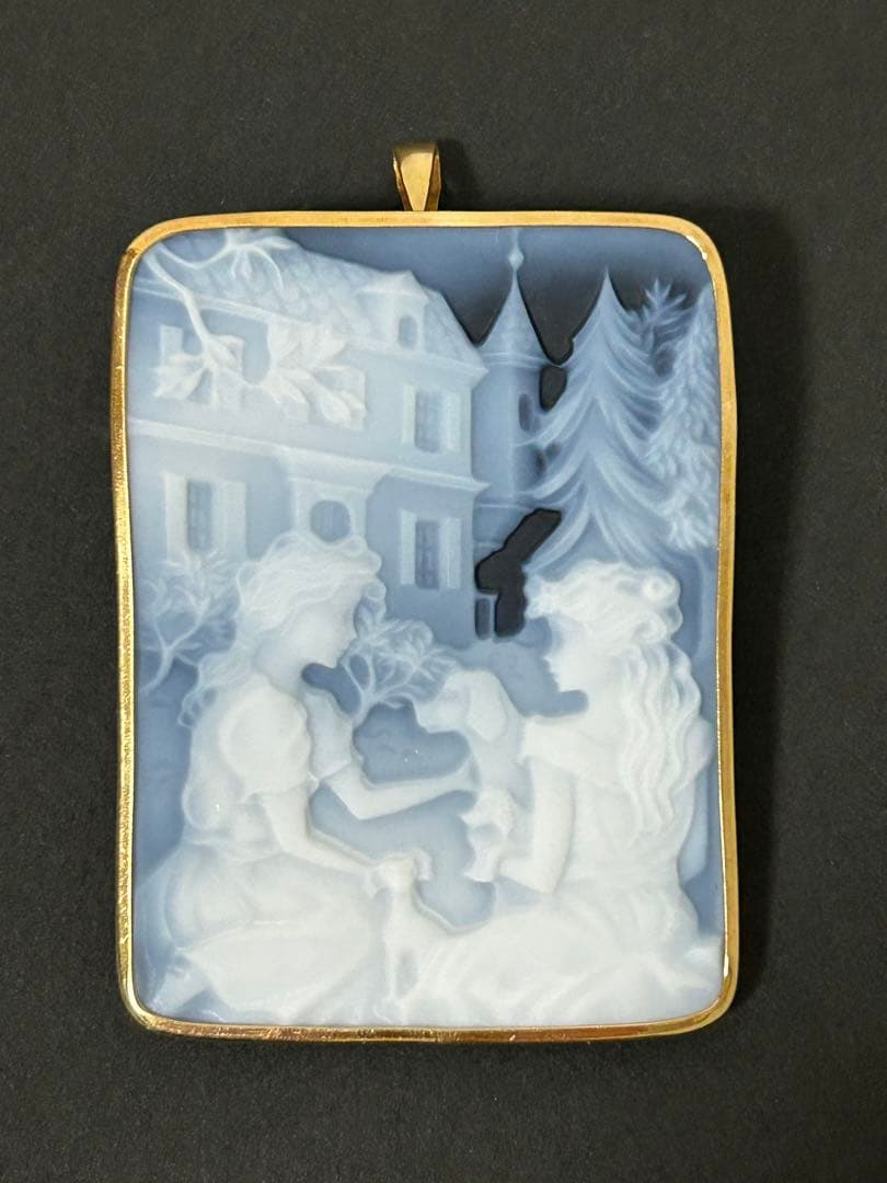 カメオ k18ブローチ ペンダントトップ