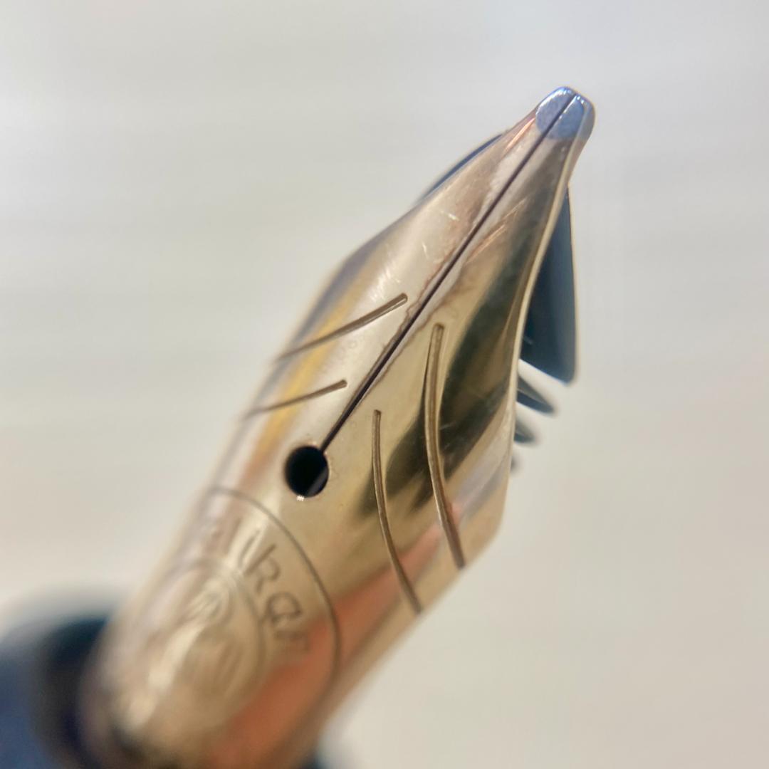 Pelikan M205 万年筆 14K 585 青ストライプ 訳あり
