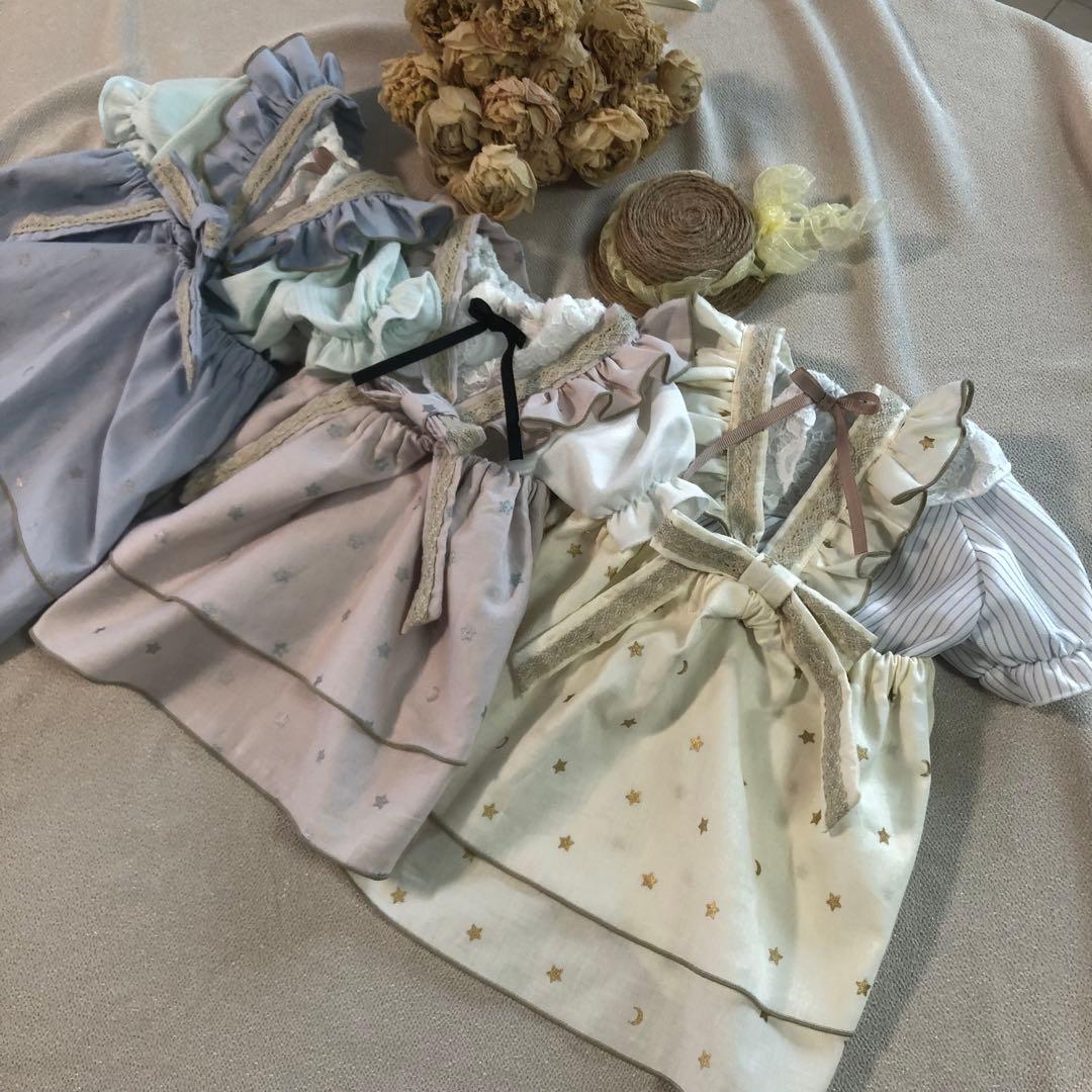 ハンドメイド　エプロンワンピース　オーダー小型犬