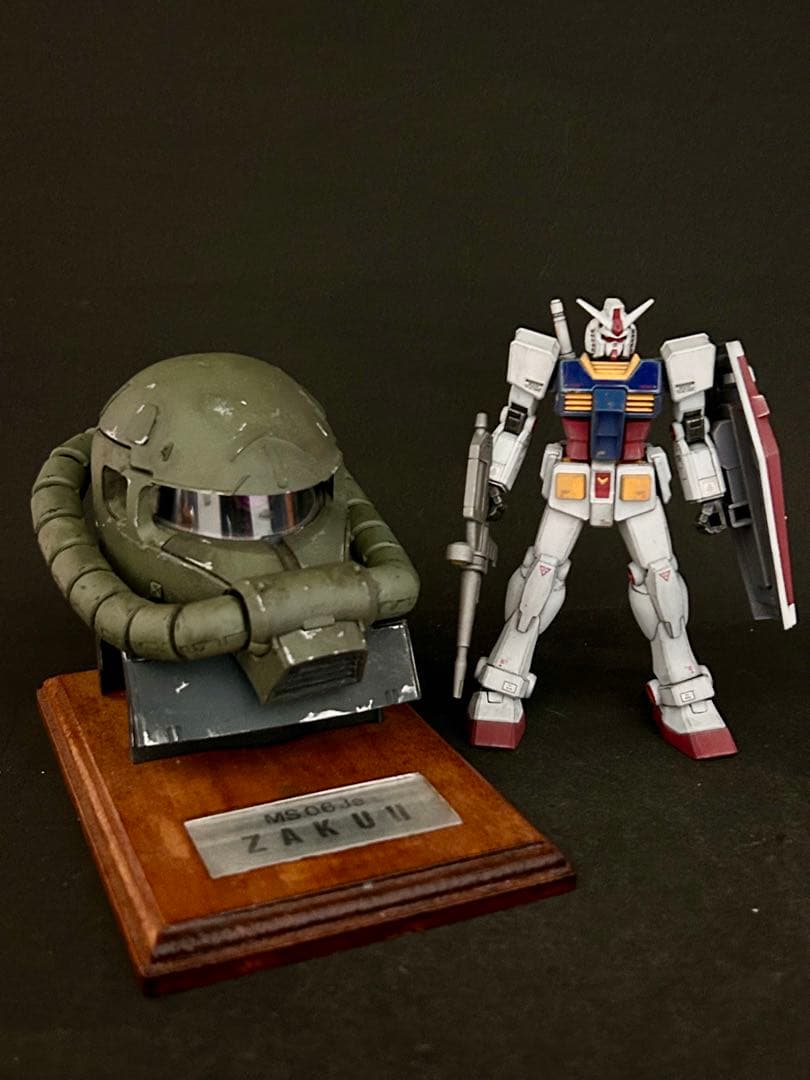 改修塗装済完成品　1/35 ザクヘッド　ランバラル独立遊撃隊セット