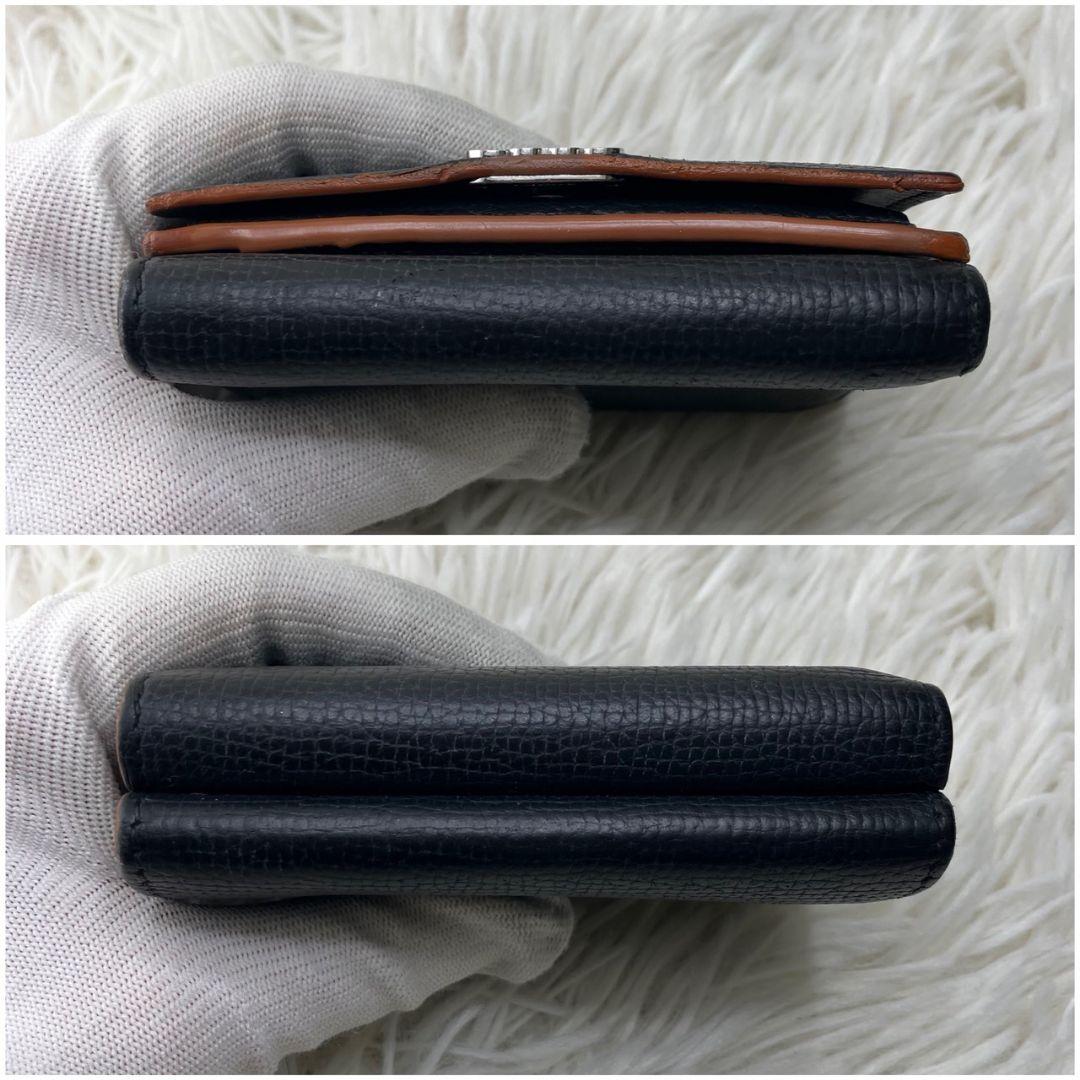 極美品✨ロエベ 三つ折り財布 トライフォールド レザー ブラック 現行