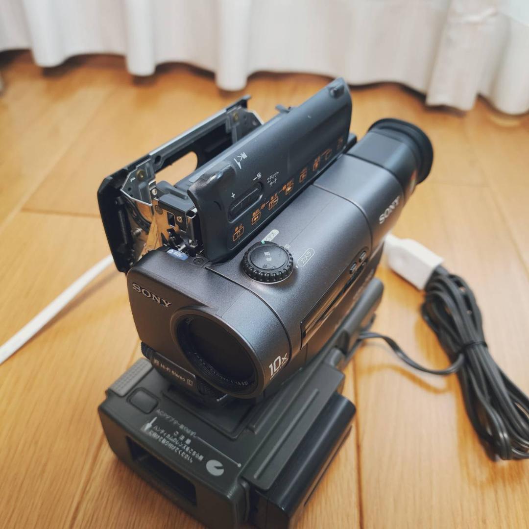 【動作確認済】高画質 SONY Hi8 8ミリ ビデオカメラ ステーションセット