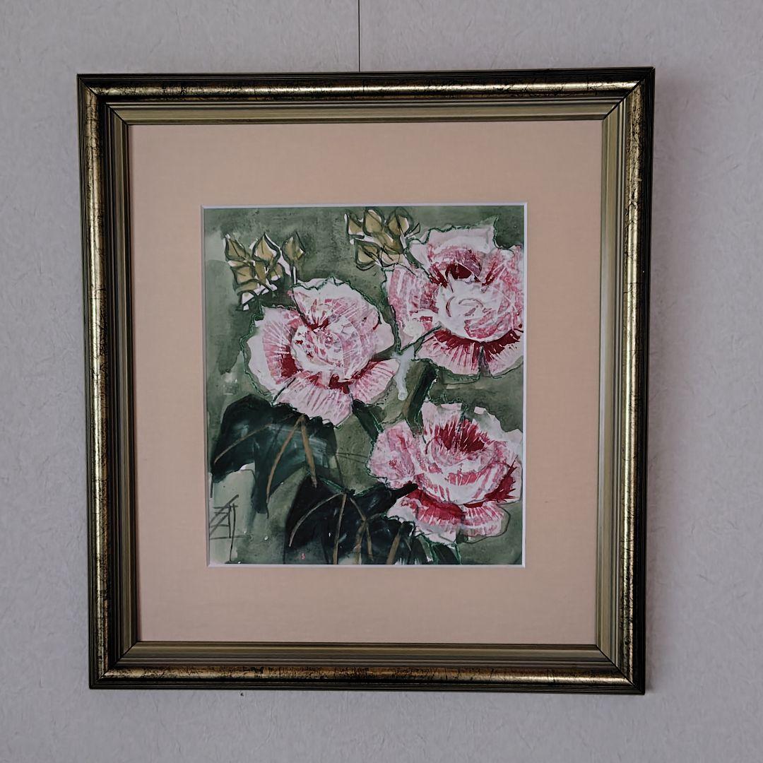 須田剋太　原画【 酔芙蓉 】スイフヨウ