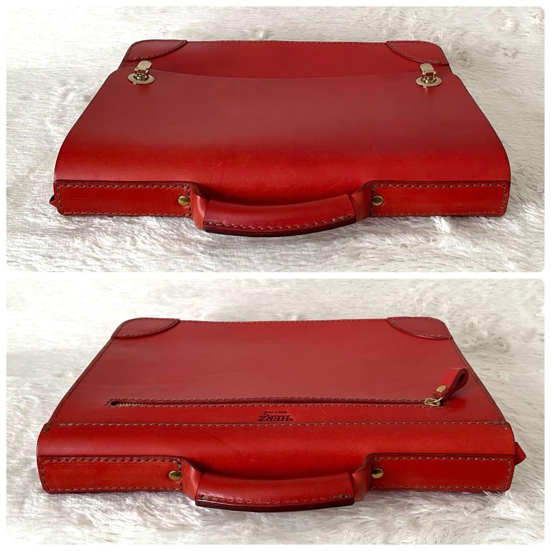 極美品✨HERZ ヘルツ ショルダーバック 2way 丸大おこし ハードレザー