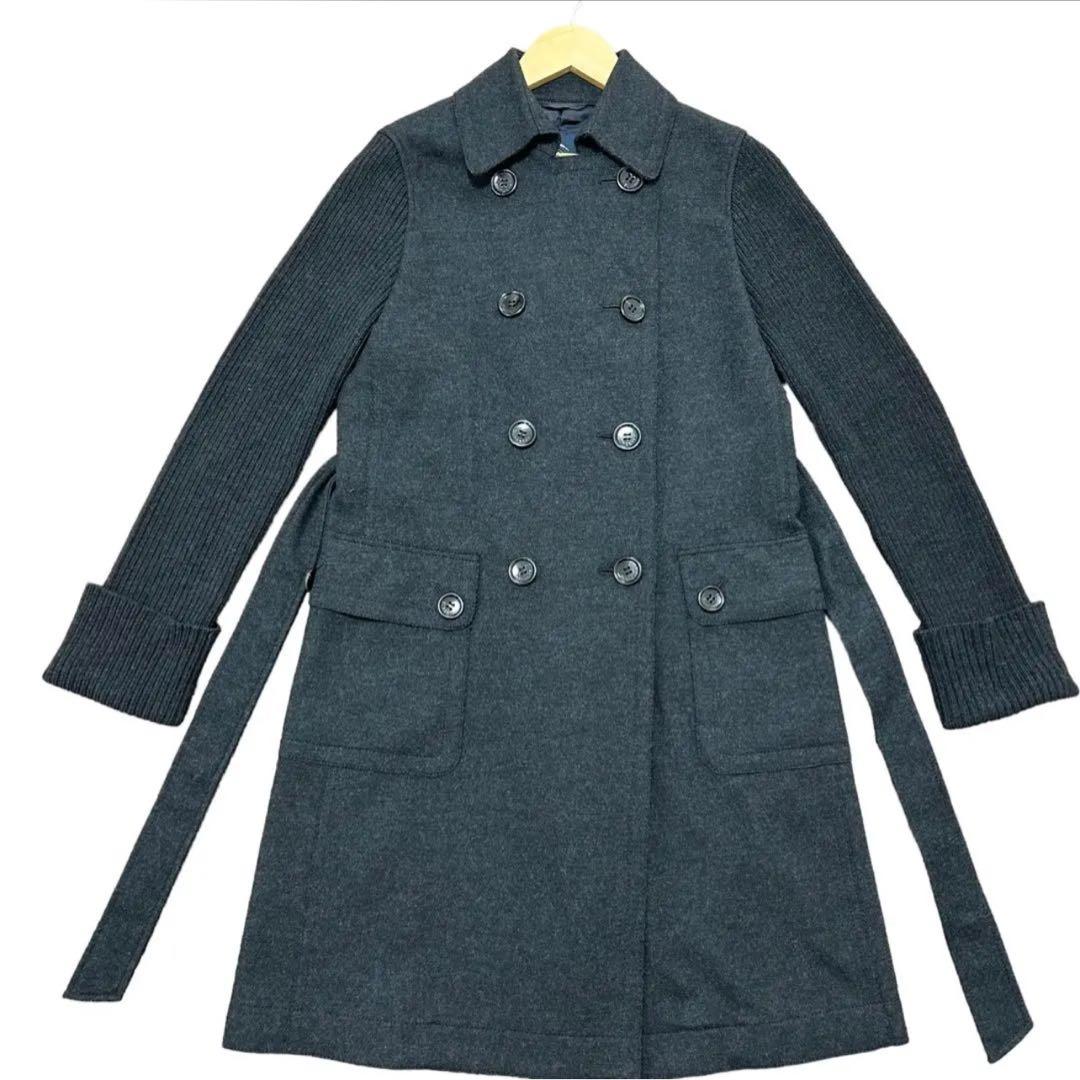 BURBERRY LONDON wool knit チェスターコート　38